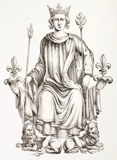 Re Carlo VI di Francia sul suo trono, da 